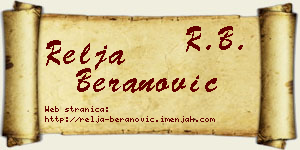 Relja Beranović vizit kartica